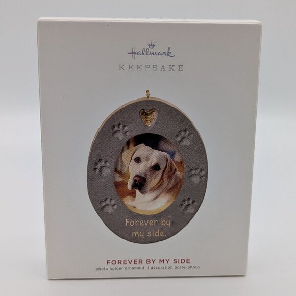 Hallmark Keepsake Forever By My Side Pet Dog Memorial Photo Holder Ornament 2019 - Picture 9 of 9